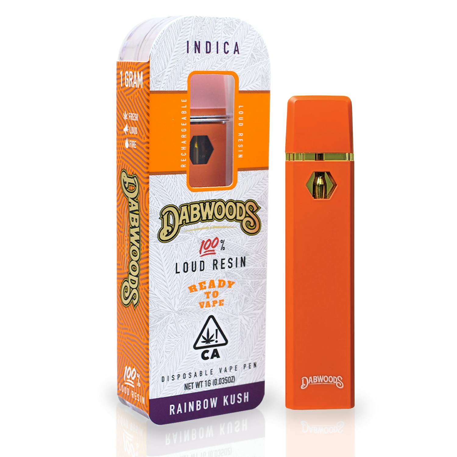 DABWOODS 1 GRAM LIVE RESIN ALL IN ONE DEVICE RAINBOW KUSH - Dabwoods