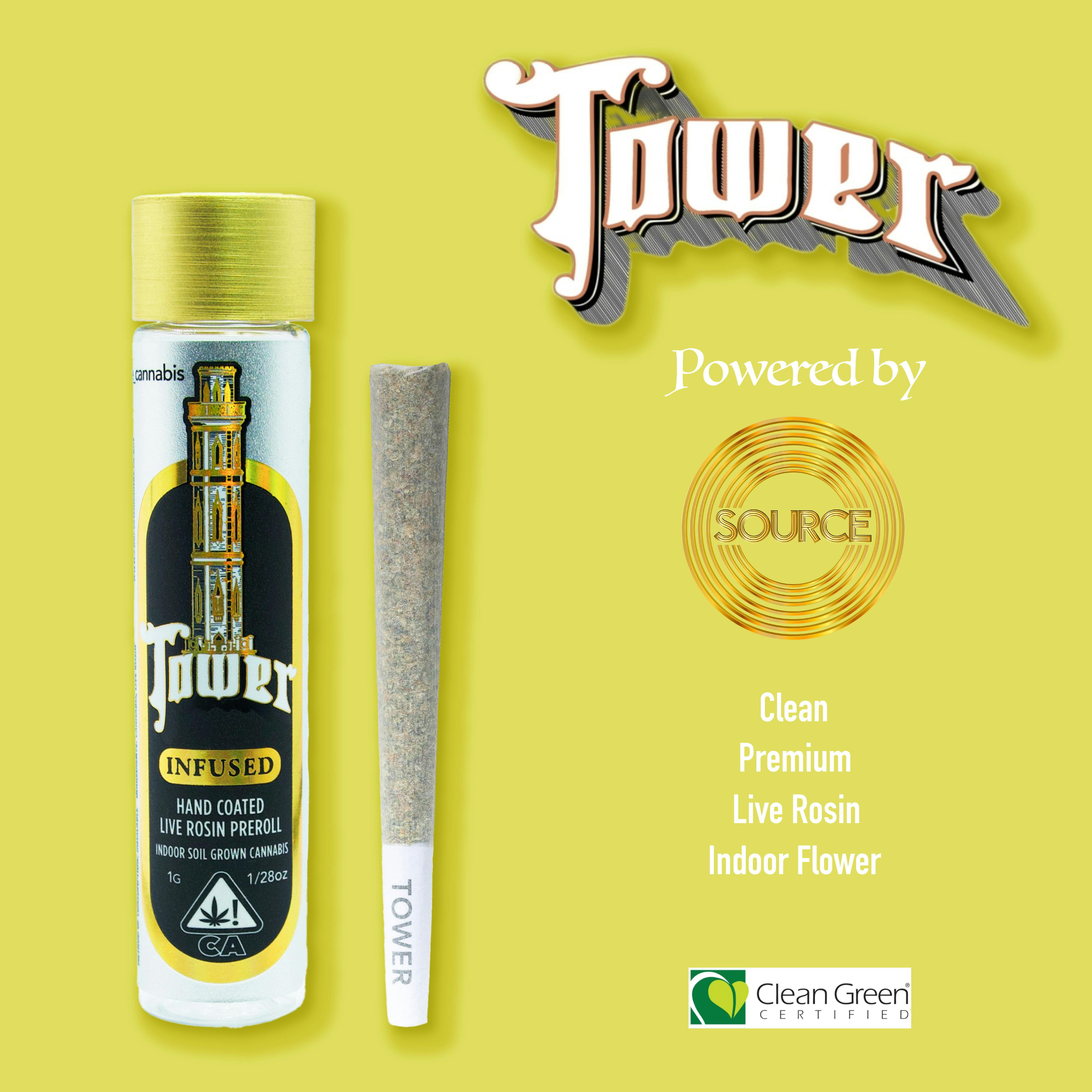 Quest x Quest - Infused Tower - 1G Sativa Live Rosin Preroll