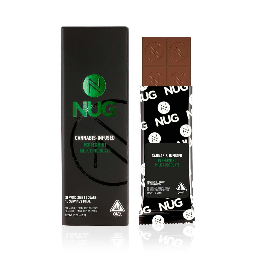 NUG Chocolate Bar | Peppermint Milk | 100mg | Single