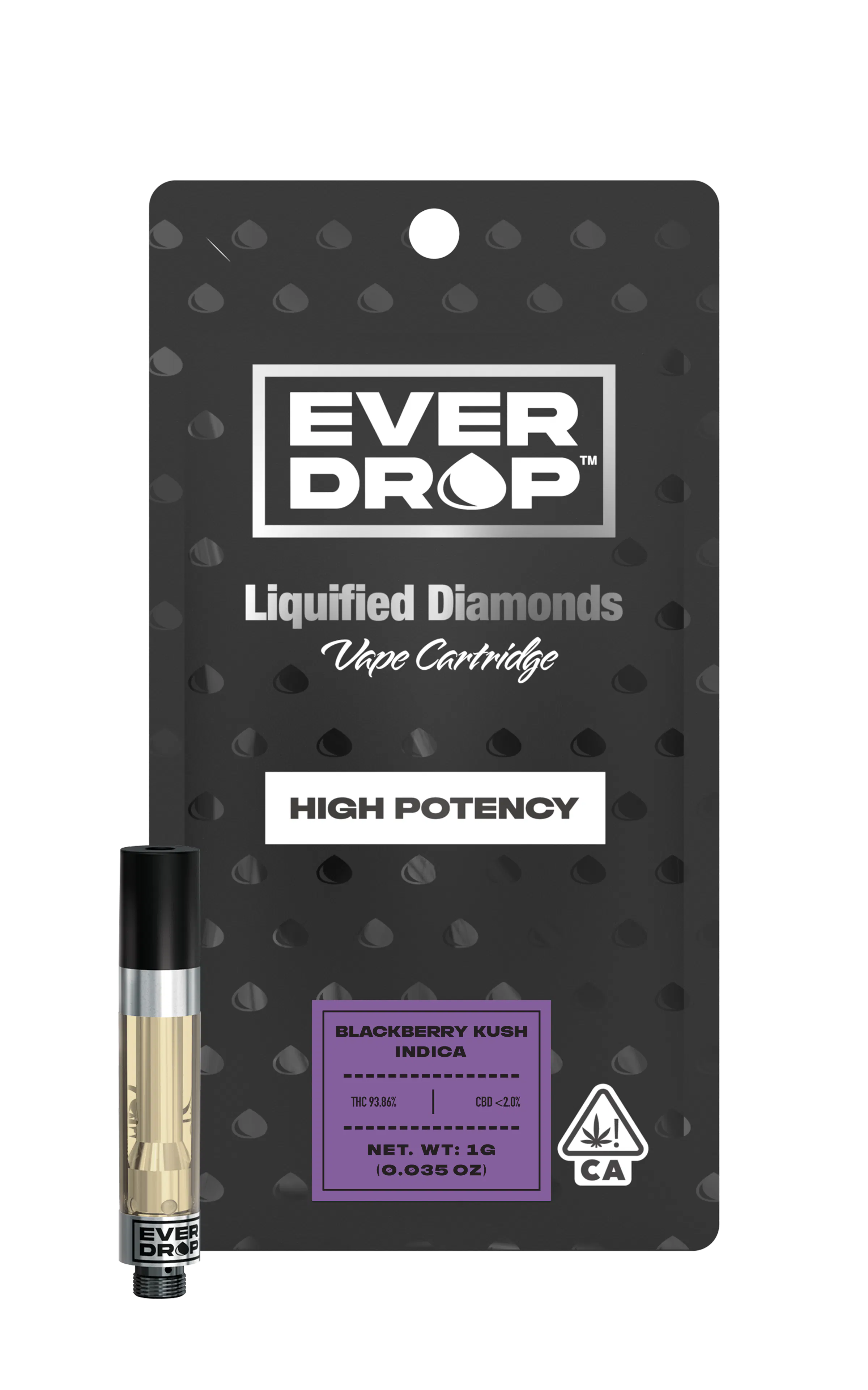 EverDrop - Everdrop - 1.0g Blackberry Kush Liquified Diamonds Vape Cartridge Main Image