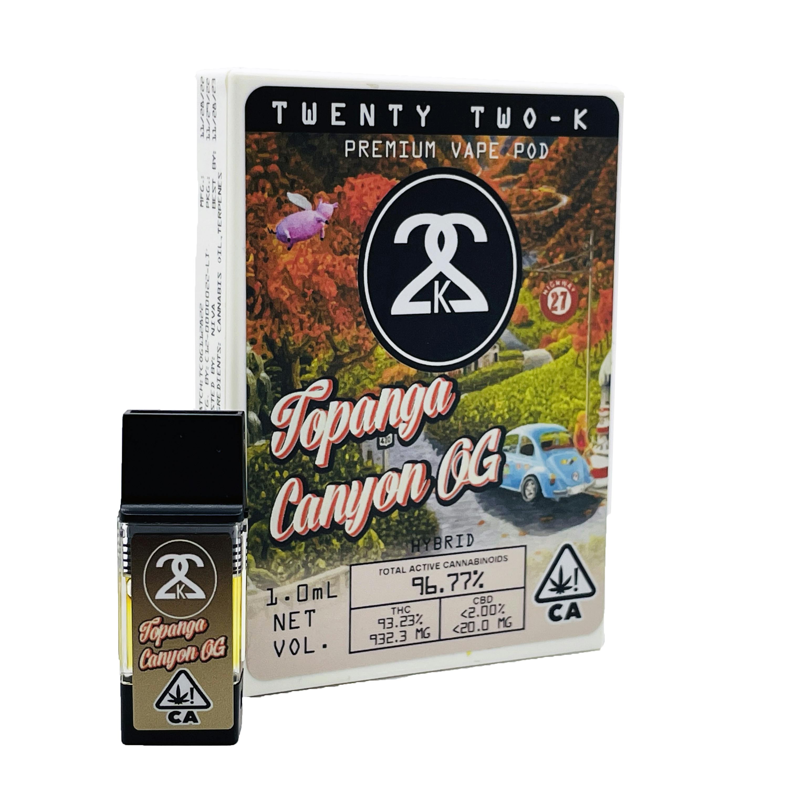 22K - Topanga Canyon OG 1.0ml POD - Twenty Two K / 22k