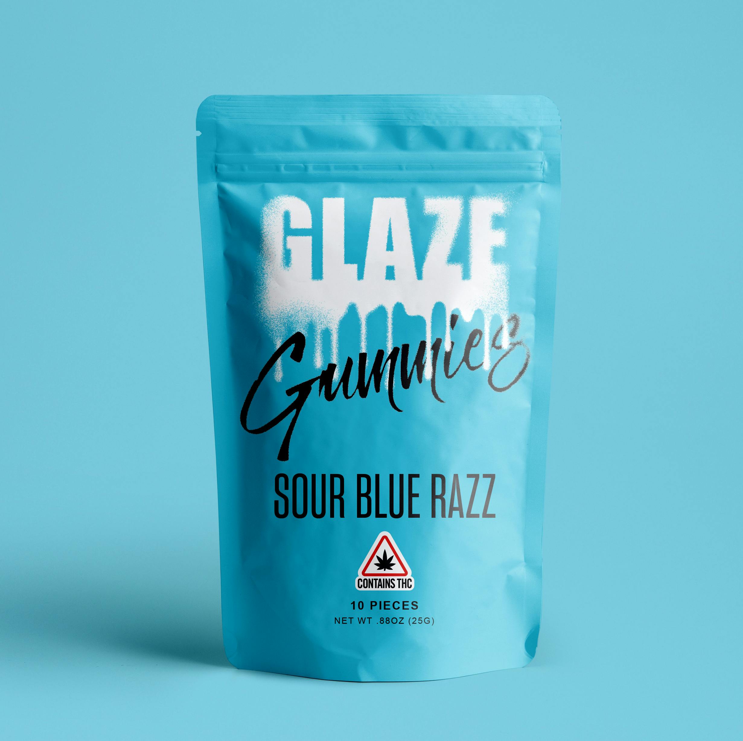 Glaze | Sour Blue Razz Gummies | 100mg
