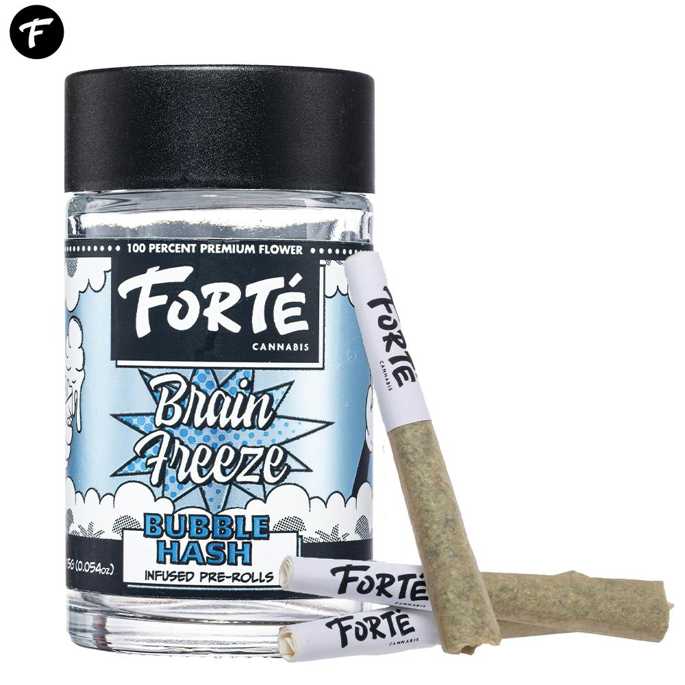 Forte' Bubble Hash Infused Pre Roll Multi Packs Brain Freeze (3 Pack)