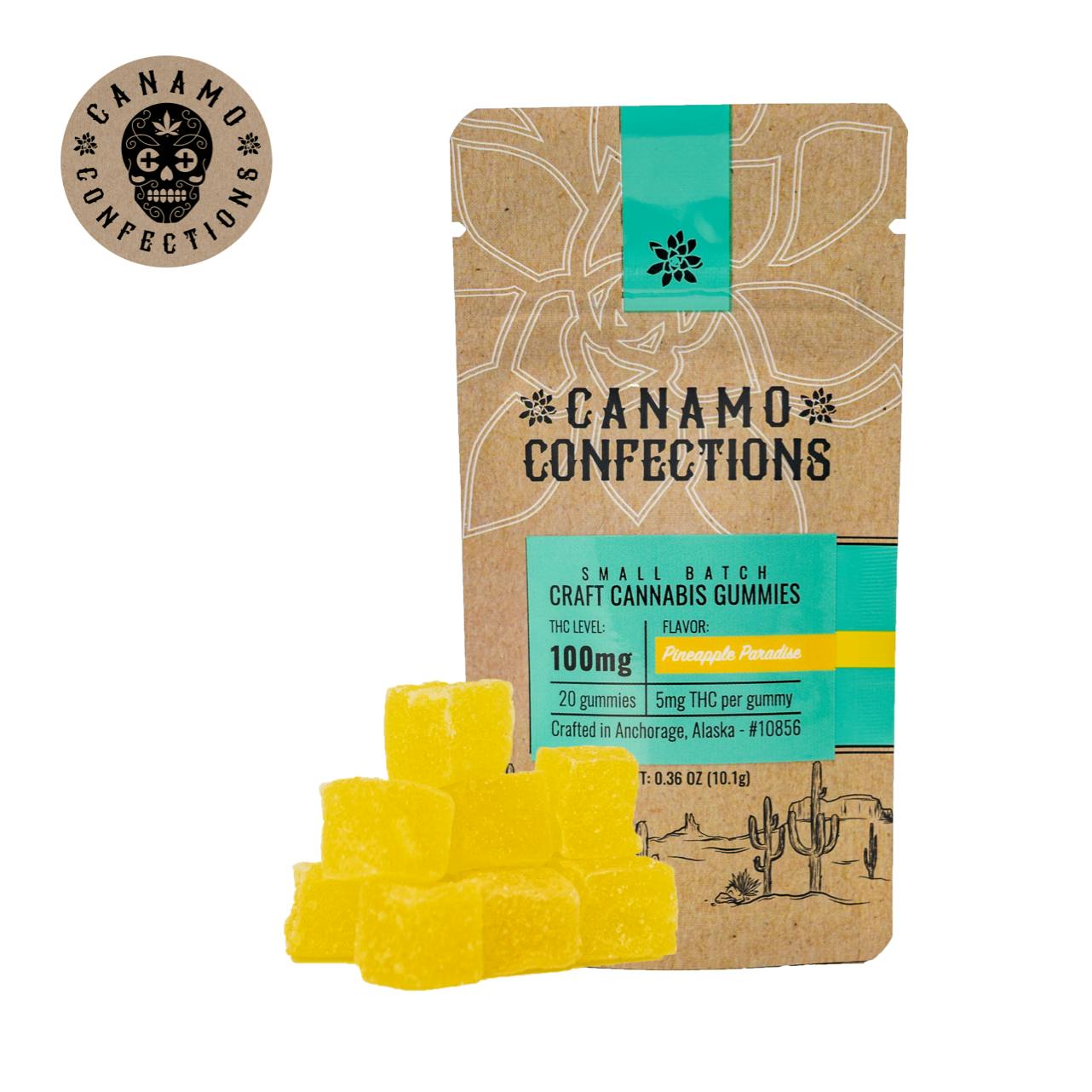 Canamo Ak Gummies Cc 100mg Pineapple Paradise Weedmaps