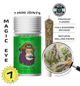 MAGIC EYE [Indica] — 7 Diamond Infused Mini Joints (3.5g | 0.5g each)