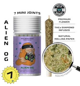 ALIEN OG [Indica] — 7 Diamond Infused Mini Joints (3.5g | 0.5g each)