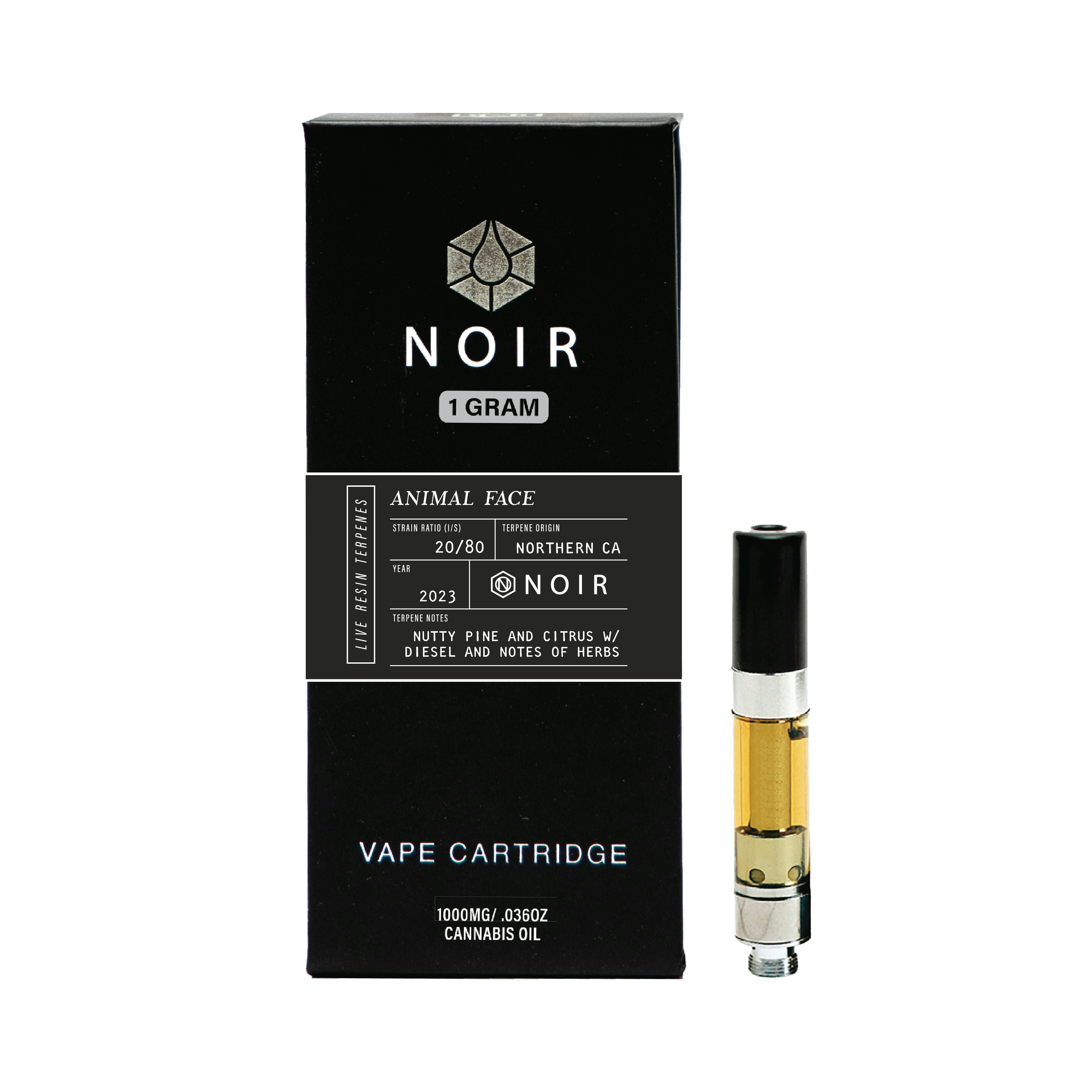 Animal Face | NOIR Live Resin Cartridge | 1g