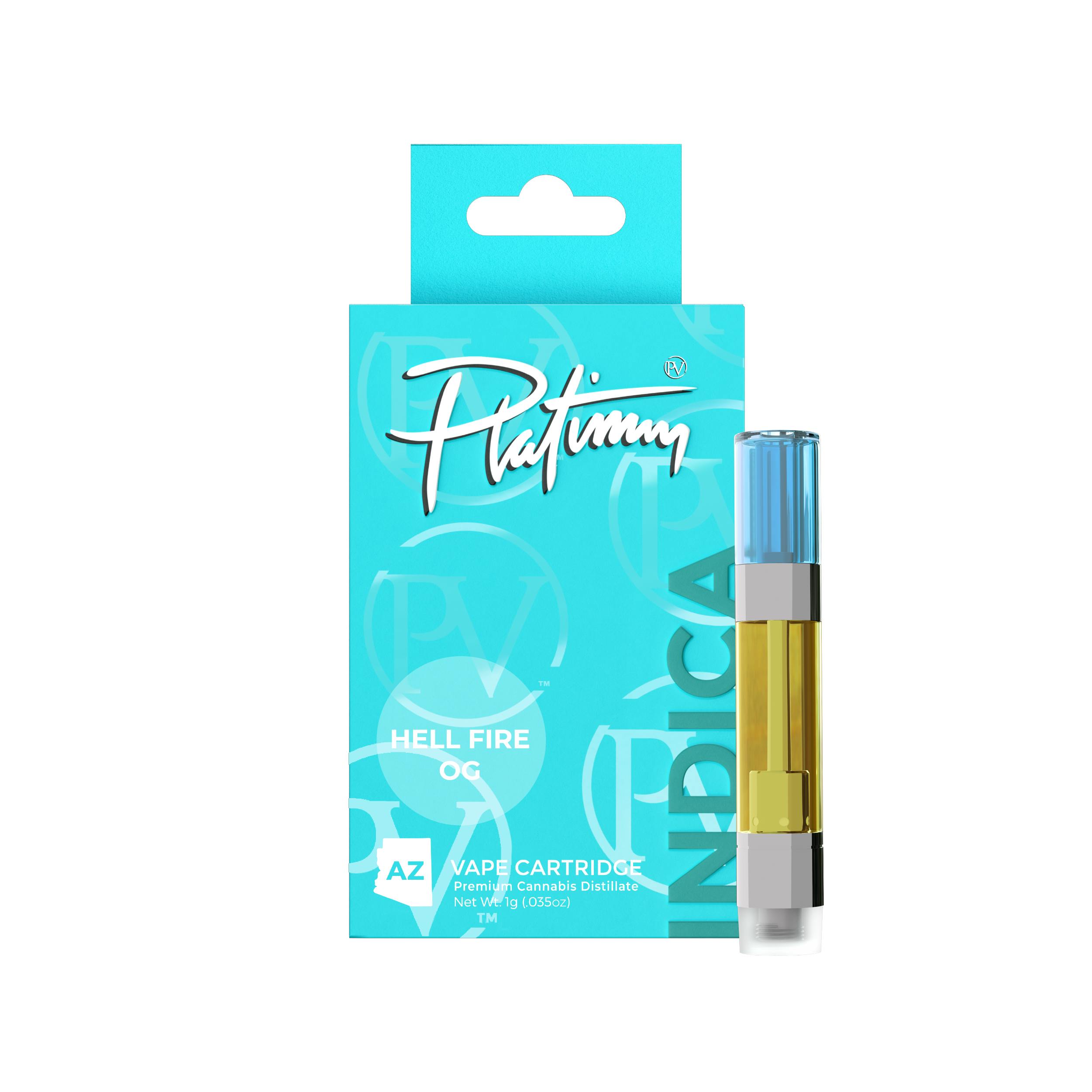 Platinum Vape Hellfire OG (Indica) 510 Thread Cartridge 1g - Platinum Vape