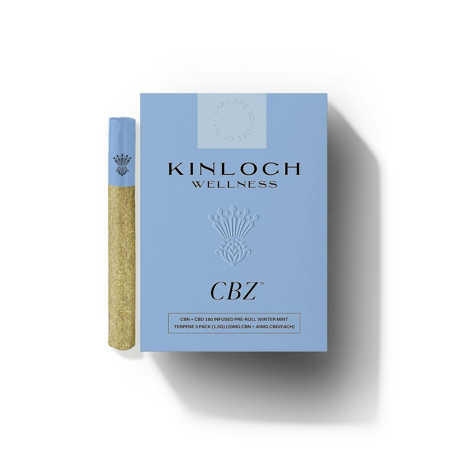 CBZ™ CBN/CBD Pre-Roll Winter Mint Terpene 3-Pack (20mg CBN/40mg
