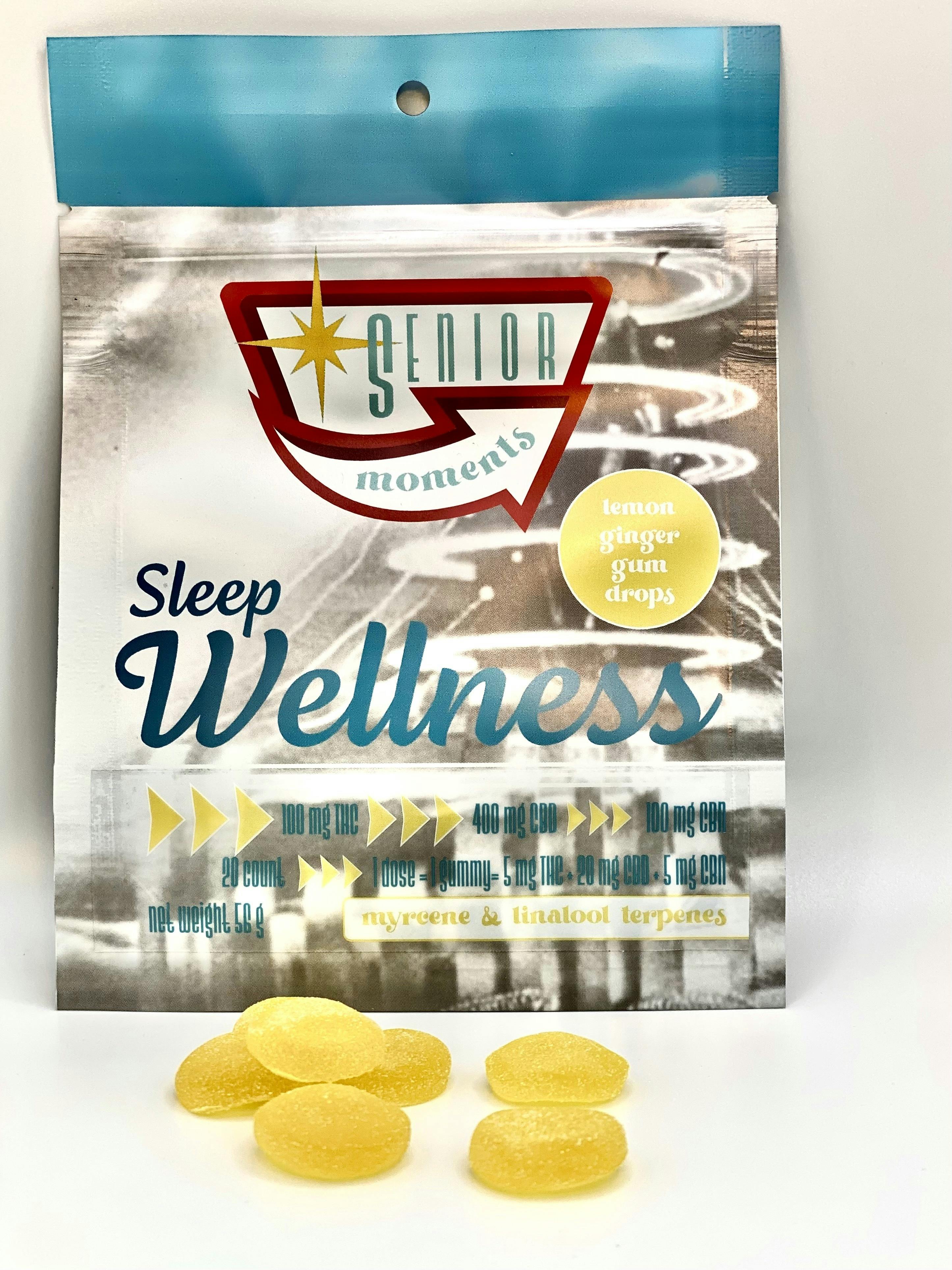 Sleep Wellness Gummies 100mgTHC/400mgCBD/100mgCBN Senior Moments