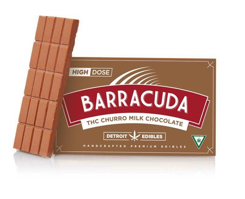 Barracuda Bar, Milk Chocolate Churro - 200mg THC by Detroit Edibles