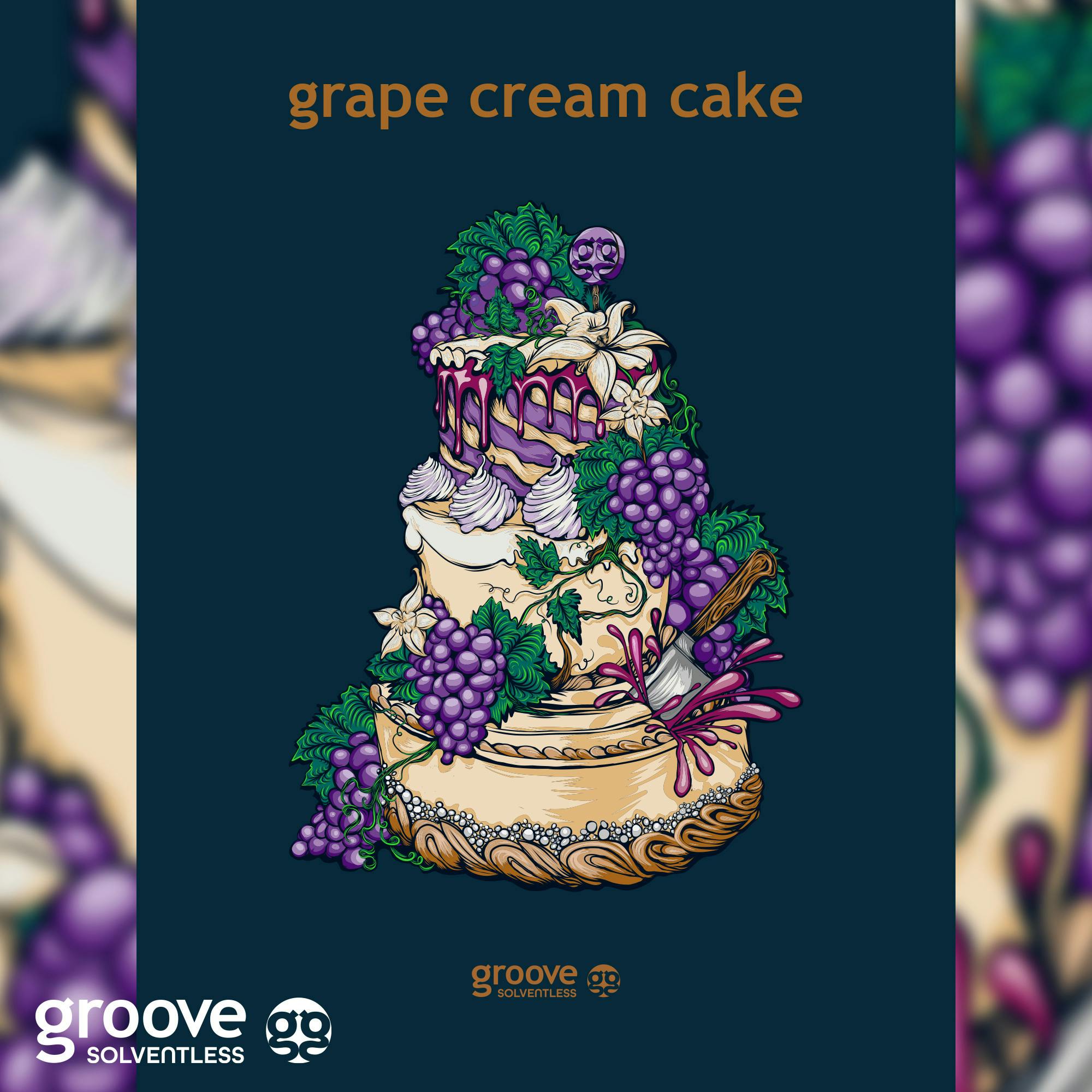 Groove Solventless Grape Cream Cake Strain Art Poster (18 X 24) Weedmaps