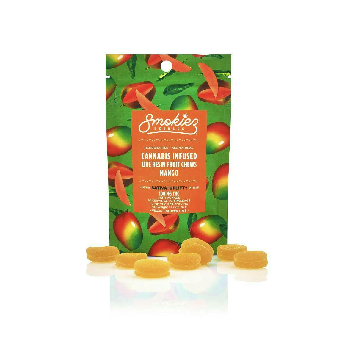 Mango Live Resin Gummies | 100mg | 10ct | 10mg/ea