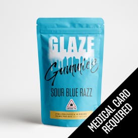 Glaze | Sour Blue Razz Gummies | 250mg (MED)