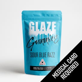 Glaze | Sour Blue Razz Gummies | 500mg (MED)