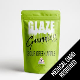 Glaze | Sour Green Apple Gummies | 100mg (MED)