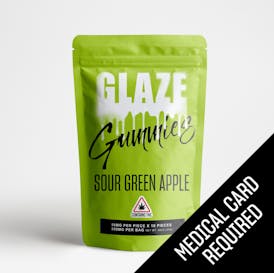 Glaze | Sour Green Apple Gummies | 500mg (MED)