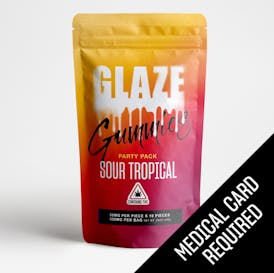 Glaze | Sour Tropical Gummy Party Pack | 500mg (MED)
