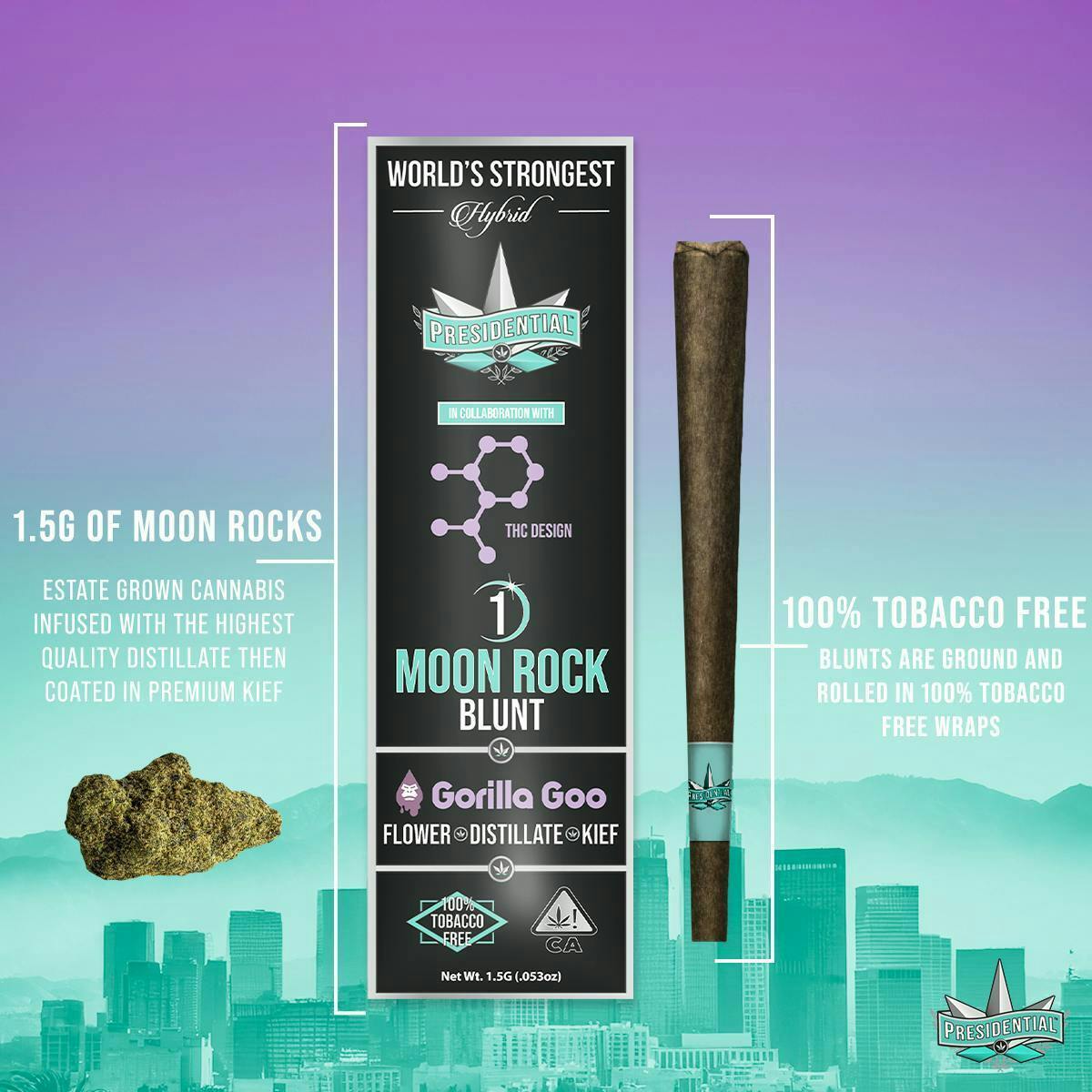 Presidential: X Design Moon Rock Blunt - Gorilla Goo