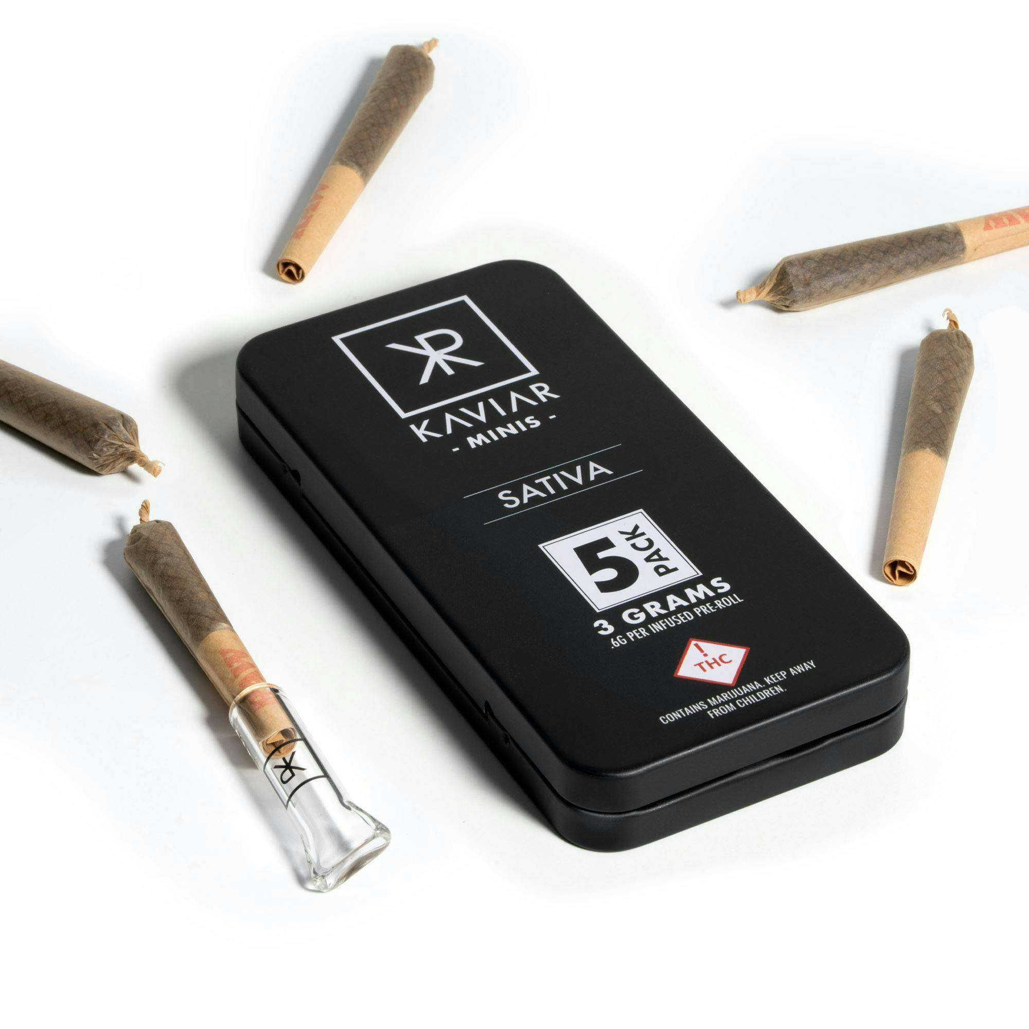 Kaviar | Sativa | Infused Joints | 0.6g ea | 5pk by Kaviar