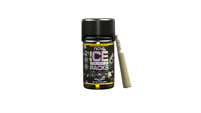 Rove Maui Waui · Infused Ice Packs (Rosin, Hash, and Diamonds) · 5x 0.5g, Infused Pre-Rolls