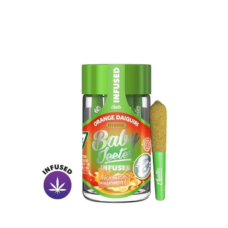 Jeeter Orange Daiquiri · Baby Infused Minis · 0.5g each · 5pk, Infused Pre-Rolls