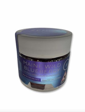 5mg Maine Wild Blueberry 1:1 CBD : THC Gummies - Zenia Cannabis Co.