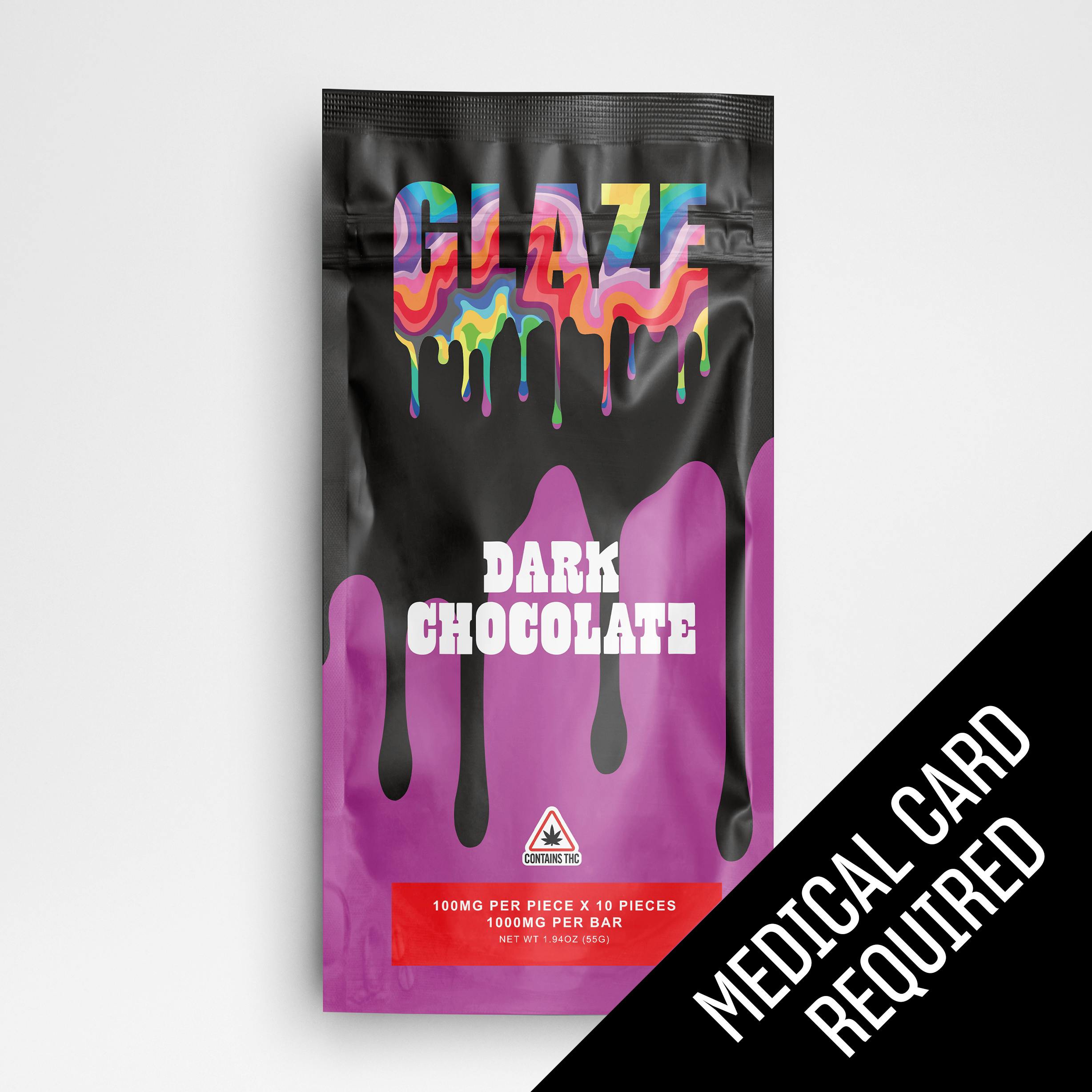 Glaze | Dark Chocolate Bar | 1000mg (MED) by Glaze