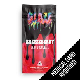 Glaze | Razzzzberry Dark Chocolate Bar | 1000mg (MED)