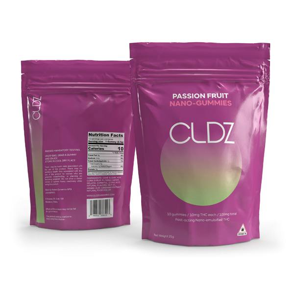 CLDZ Passion Fruit, Fast-Acting, Nano-Gummies | Indica | 10mg THC ea