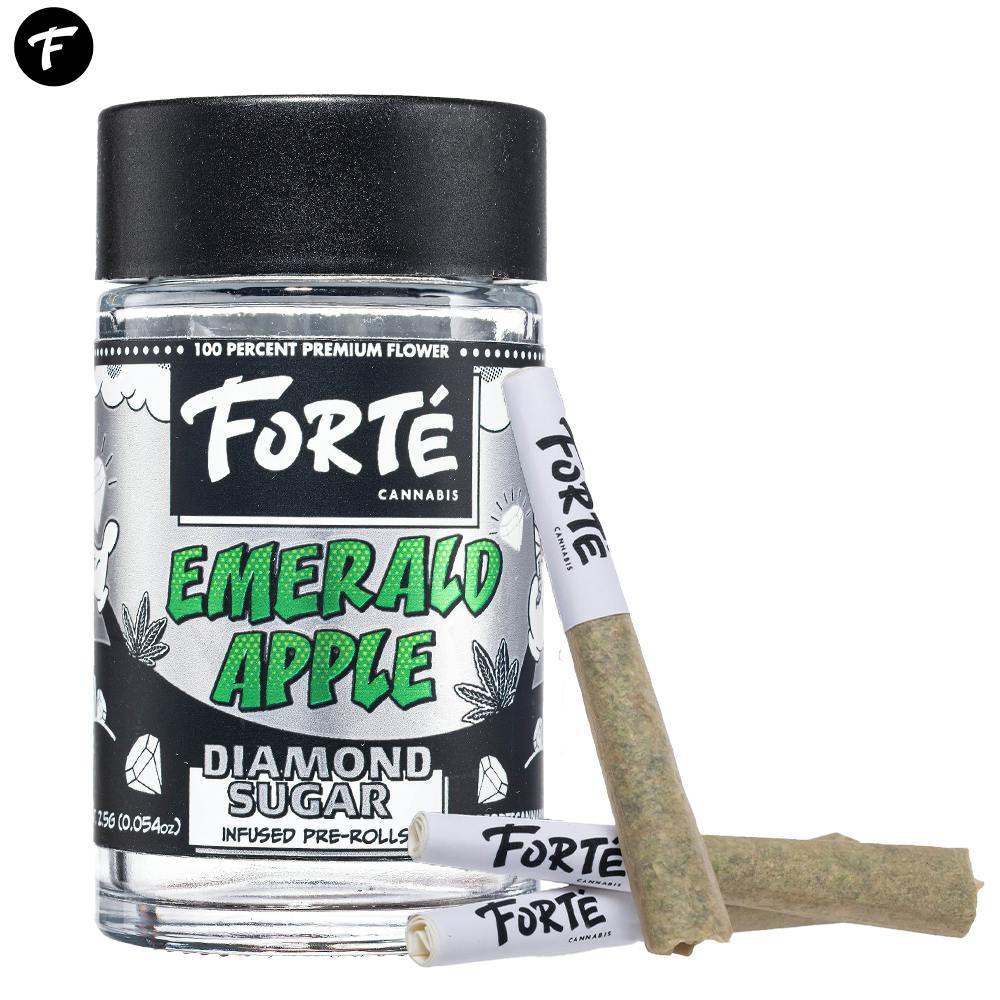 Forté Diamond Sugar Infused Pre Roll Multi Packs Emerald Apple 5x.5g