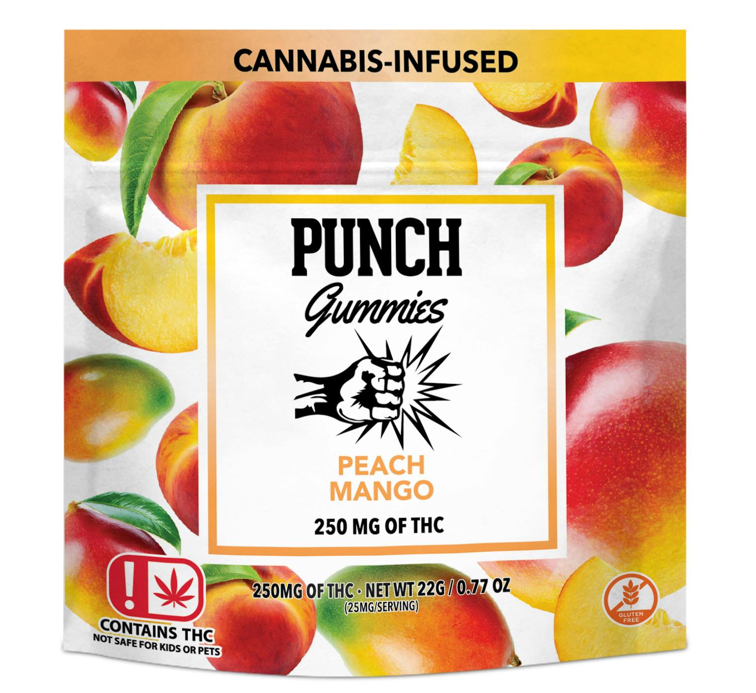 Peach Mango Gummies 250mg (OK) Punch Edibles & Extracts