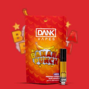 dank Vape - Dank Vapes - BANANA PUNCH - 1G PREMIUM VAPE CARTRIDGE [ I ] THC% 90.38