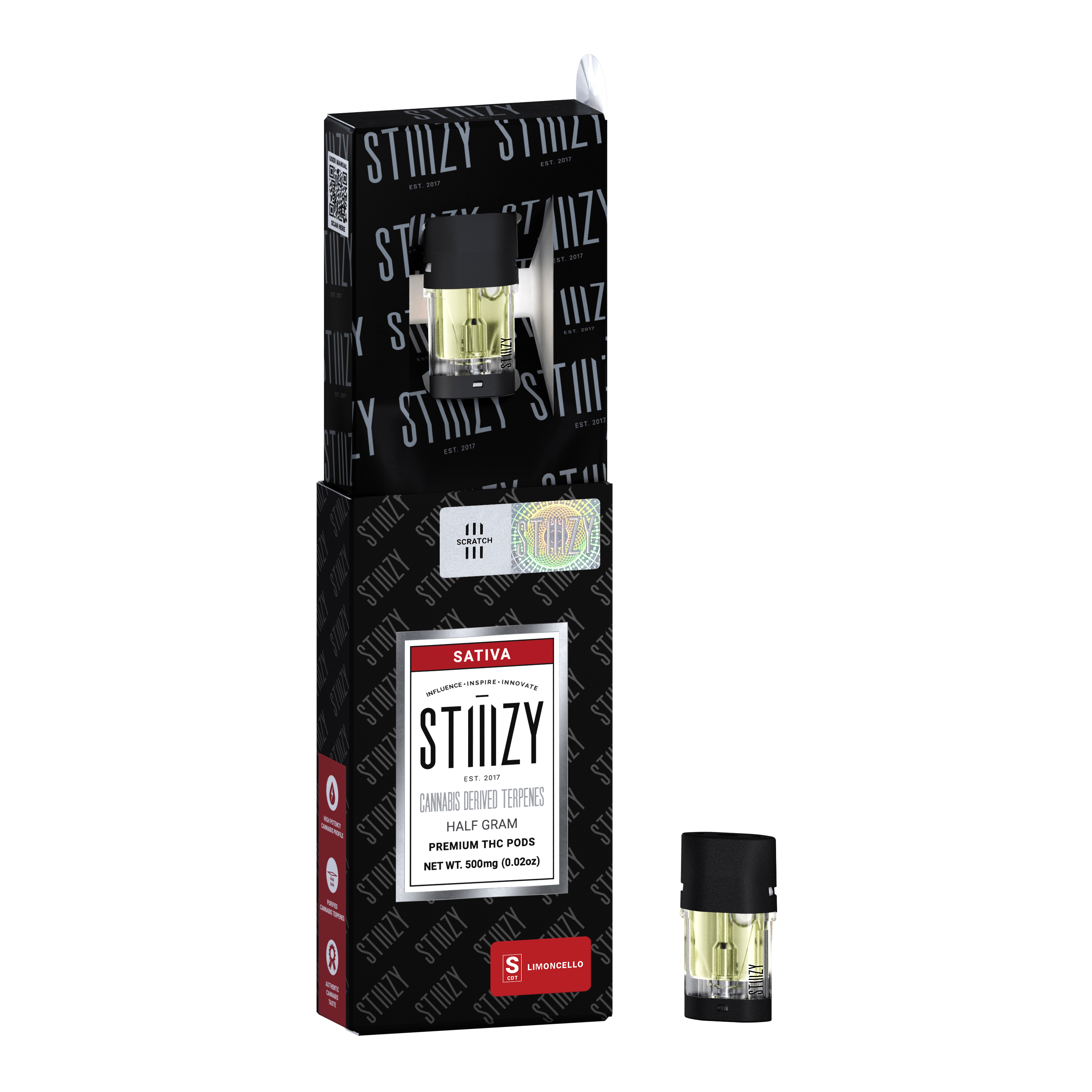 STIIIZY LIMONCELLO - CANNABIS DERIVED TERPENES POD .5G - IL — Cartridges