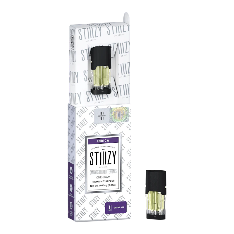 STIIIZY - GRAPE APE - CANNABIS DERIVED TERPENES POD 1G - IL, Cartridges
