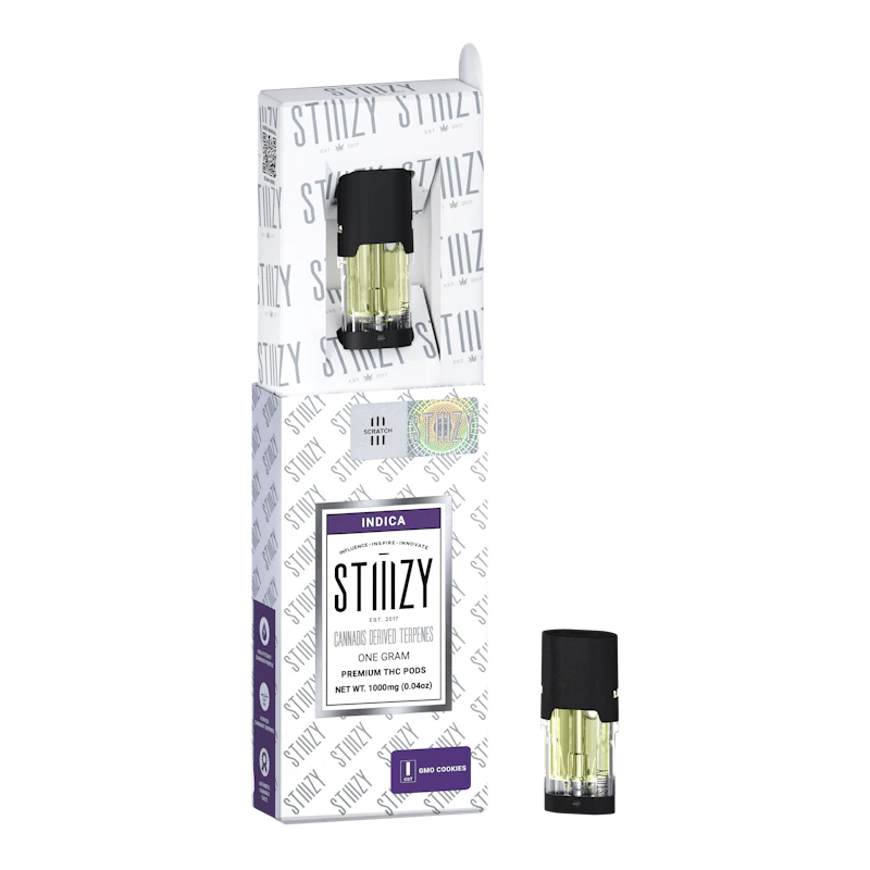 STIIIZY - GMO COOKIES - CANNABIS DERIVED TERPENES POD 1G - IL, Cartridges
