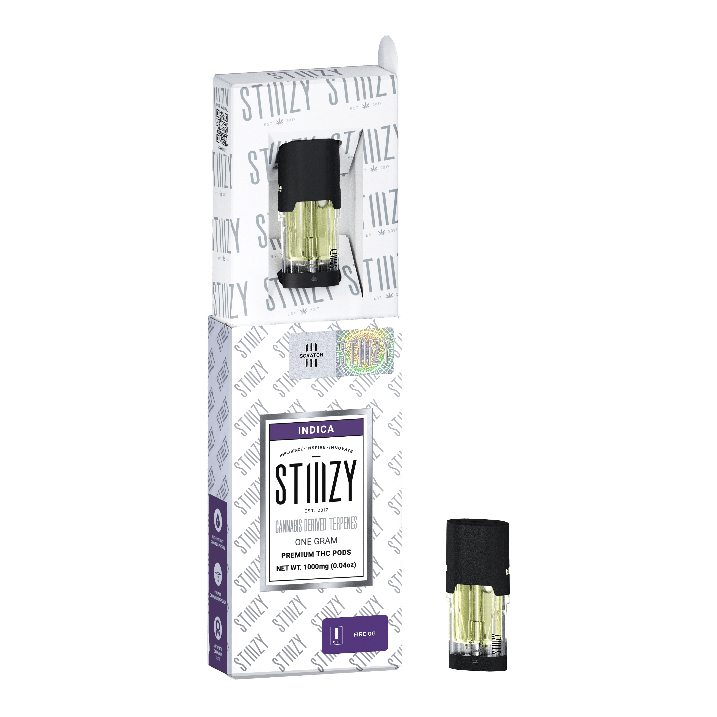STIIIZY FIRE OG - CANNABIS DERIVED TERPENES POD 1G - IL — Cartridges