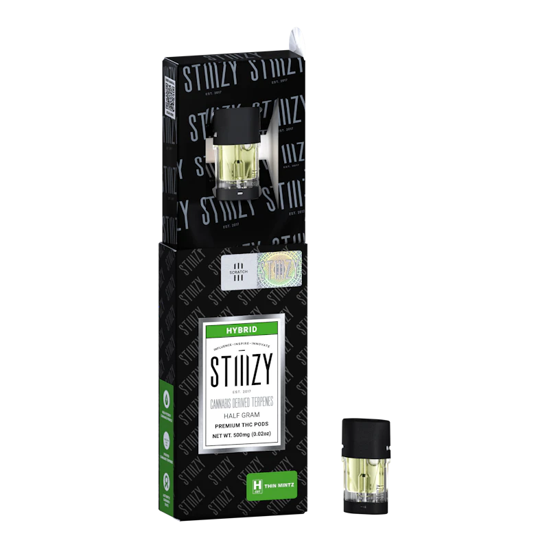 STIIIZY THIN MINTZ - CANNABIS DERIVED TERPENES POD .5G - IL, Cartridges