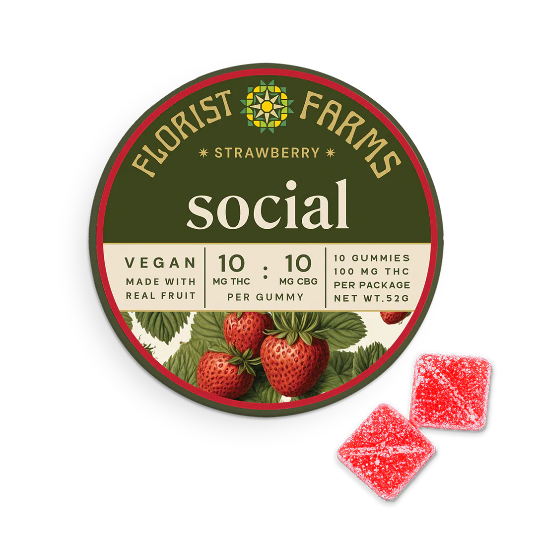 Florist Farms - Social | Strawberry Gummies | 10pk Main Image