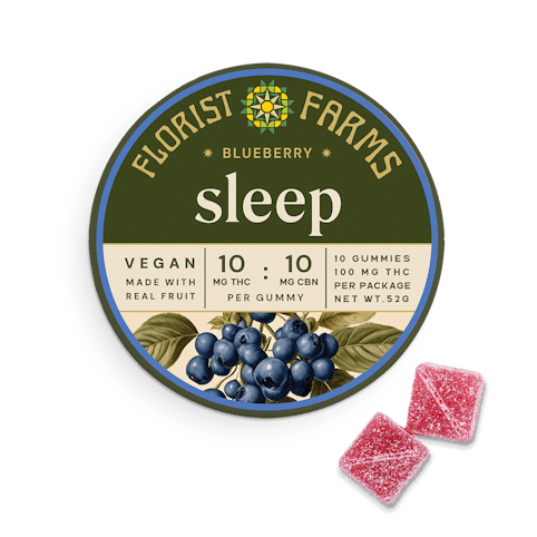 Florist Farms -  Sleep | Blueberry Gummies | 10pk | Florist Farms  -qq1