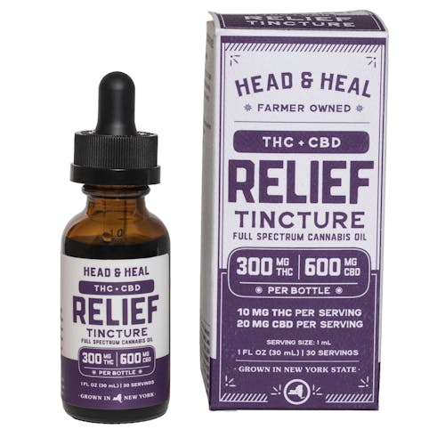 Head & Heal - Relief Tincture THC:CBD 1:2 300mg:600mg 1 FL OZ | Head and Heal   -ee11