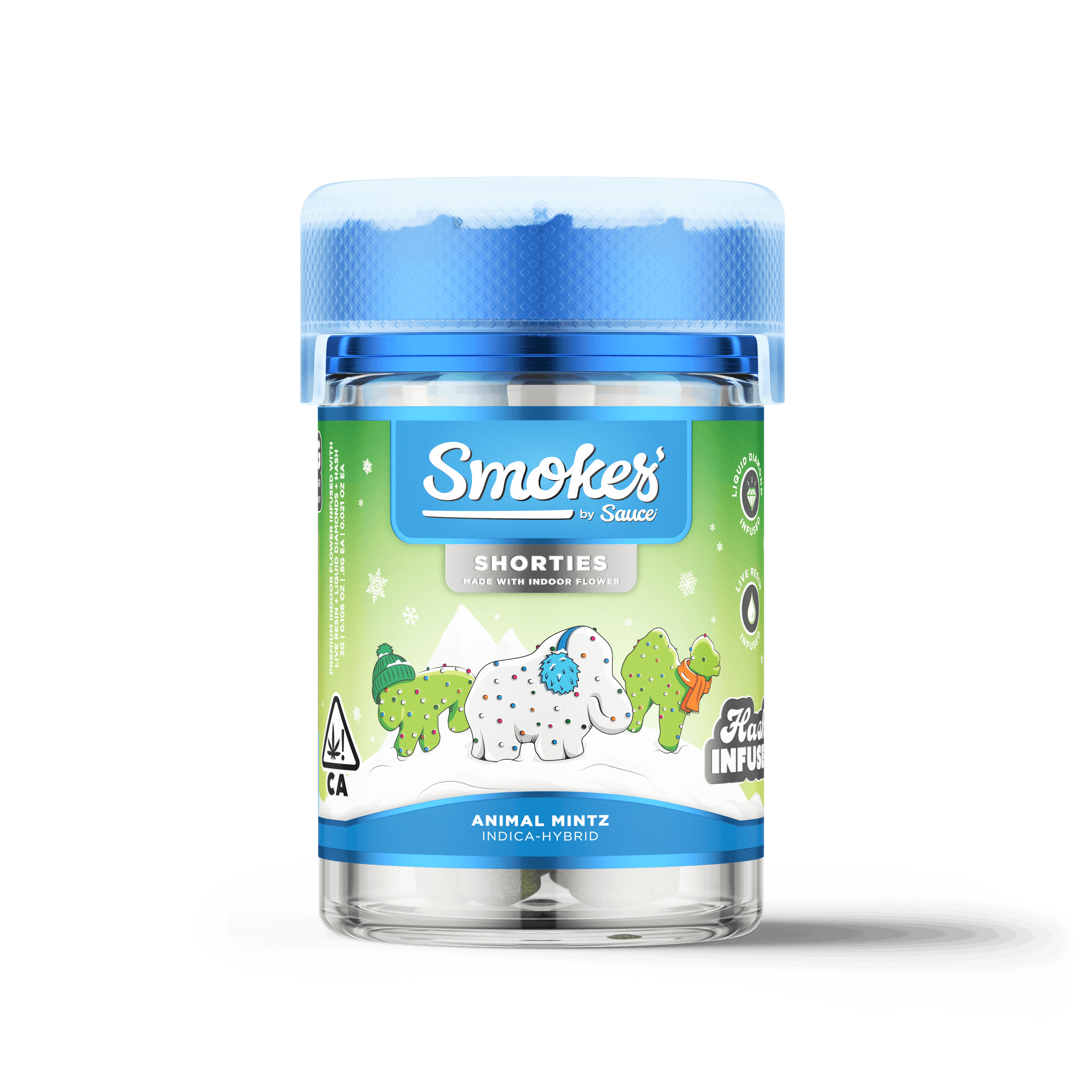 Smokes Infused Preroll 5 Pack Animal Mintz (Indica Hybrid) 3g Sauce