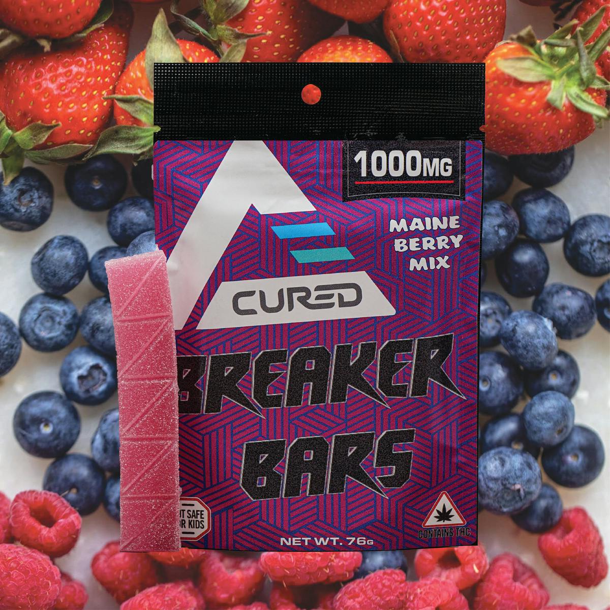 1,000mg Breaker Bars - Maine Berry Mix by Cured