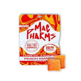 Mac Pharms I Peach Mango I THC Gummies I 200mg