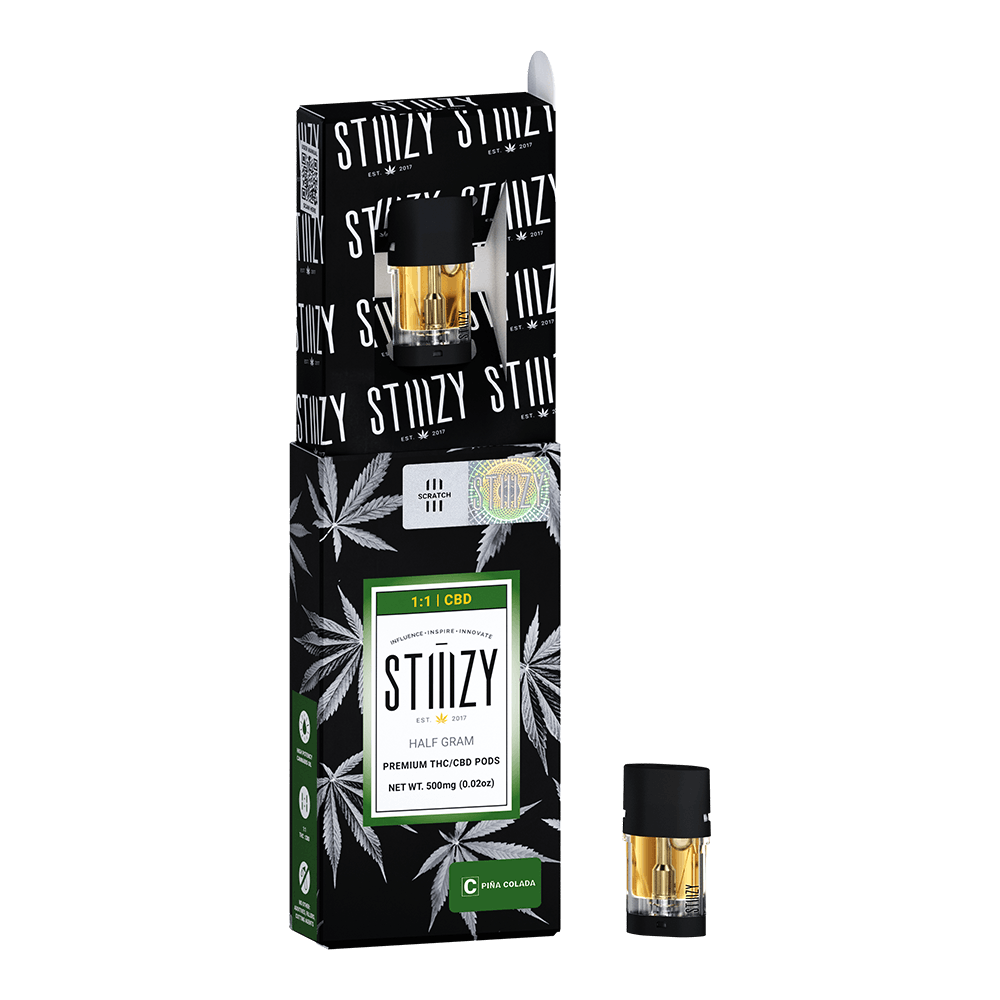 STIIIZY Vape Cartridge - PINA COLADA .5G 1:1 (CBD/THC) Original Pod - STIIIZY — Cartridges