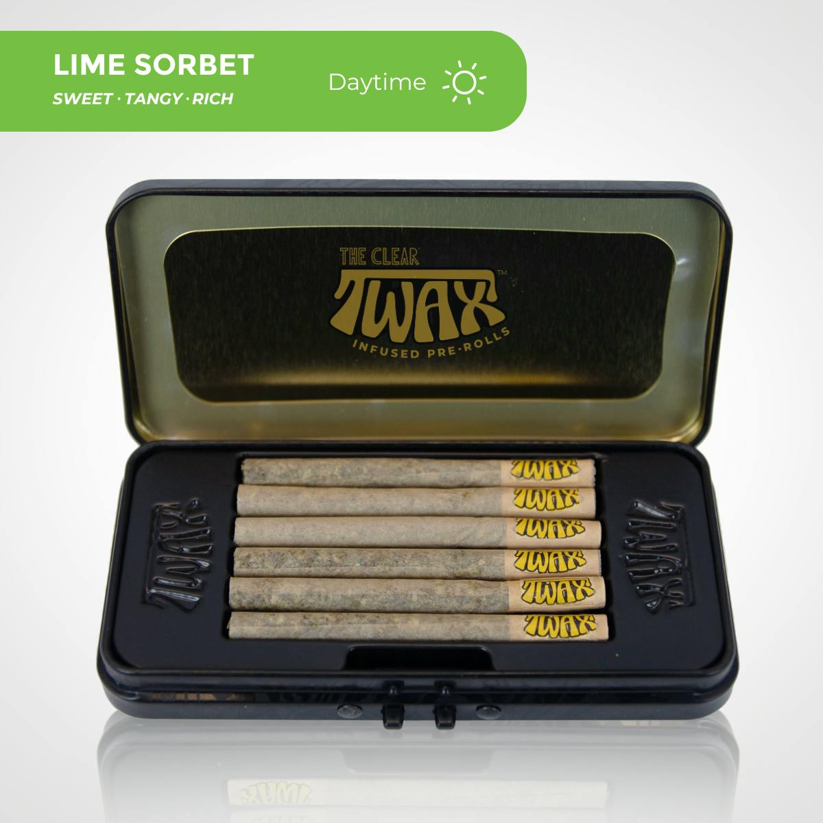 TWAX Mini Infused Pre-rolls 3g [6 Pack] | Lime Sorbet by CLEAR Brands
