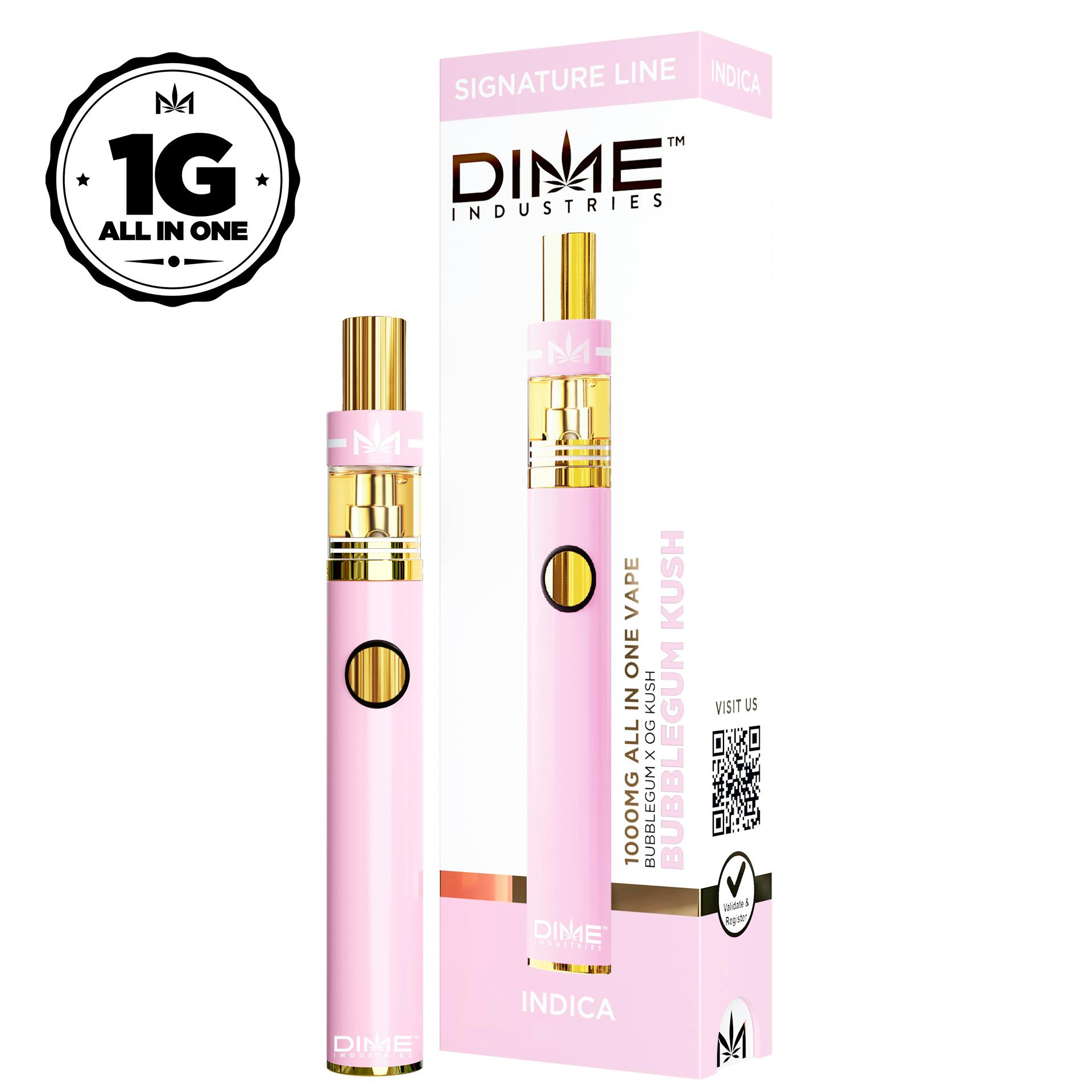 Dime Industries Bubblegum Kush 1000mg All in One Device Weedmaps