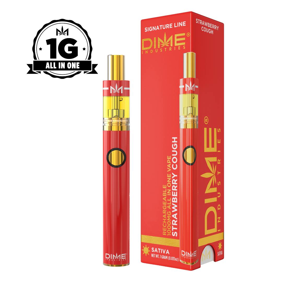 Strawberry Cough 1000mg All in One Device - Dime Industries