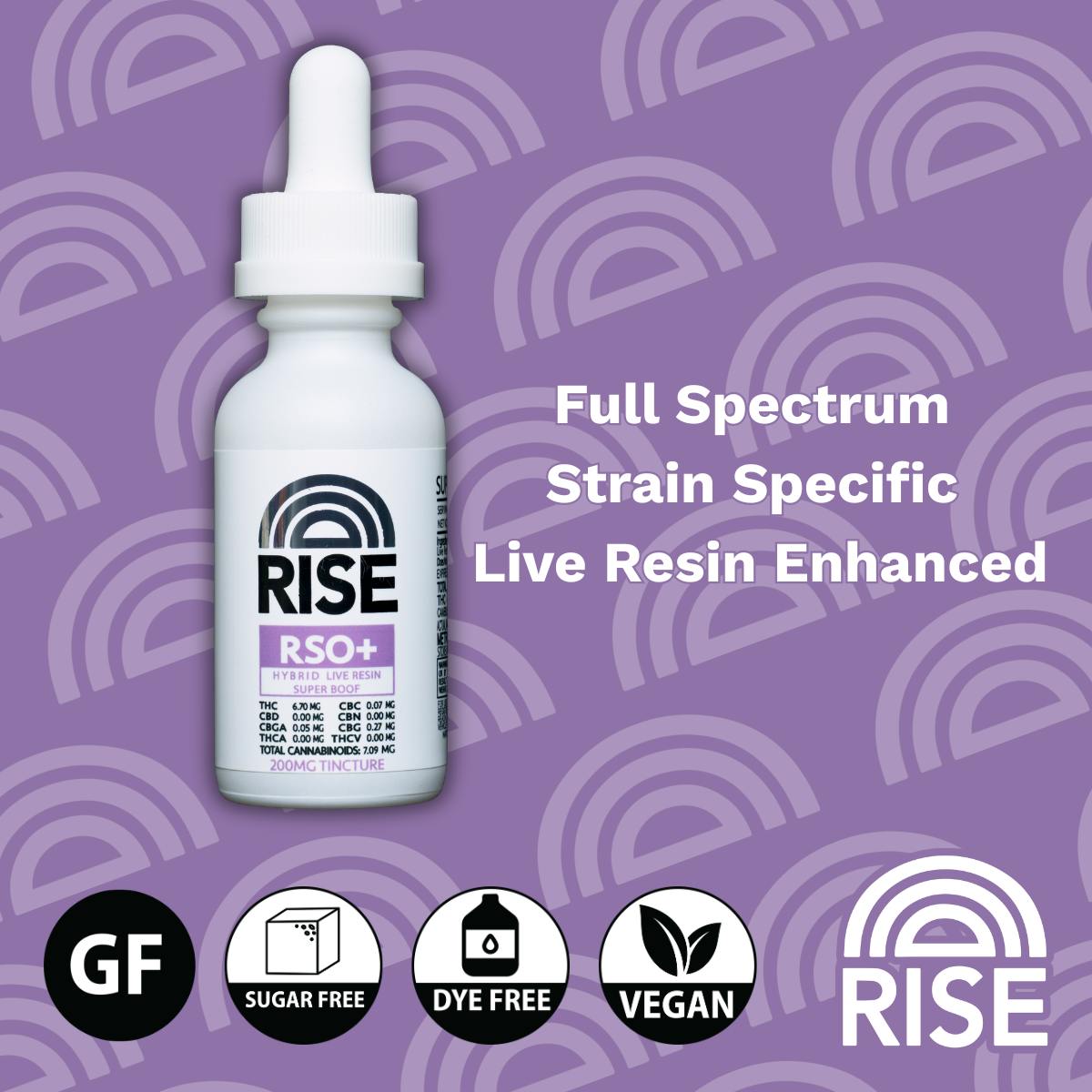 RISE RSO+ Tincture – Super Boof 200MG - JARS Cannabis Delivery - Saugatuck 