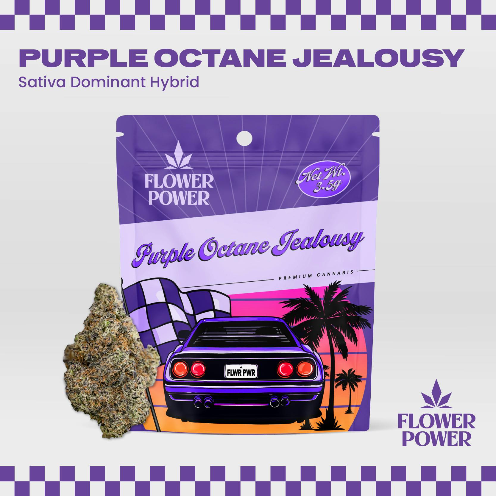 Purple Octane Jealousy | Buds | 3.5g - Flower Power Cannabis